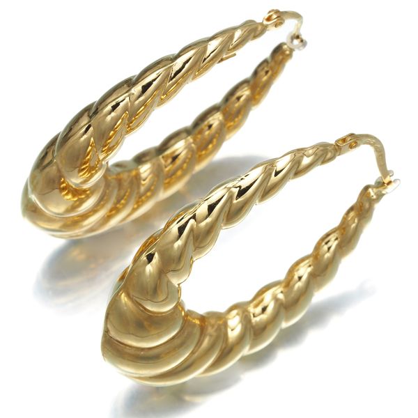 UNOAERREウノアエレ750ツイストフープヴィンテージピアス UNOAERRE