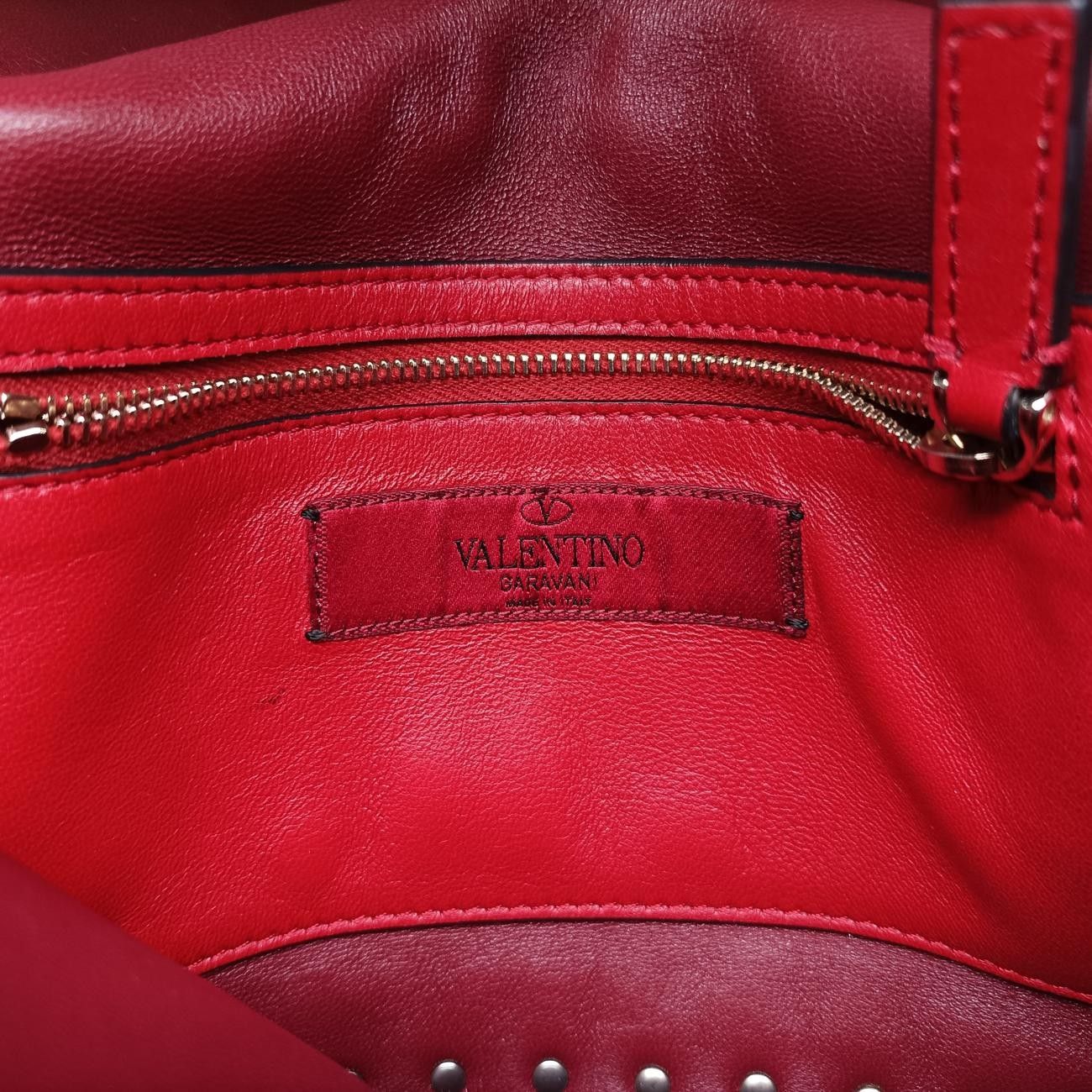 ヴァレンティノValentinoロックスタッズスパイクミディアムレッドレザーBL-M122CAS0
