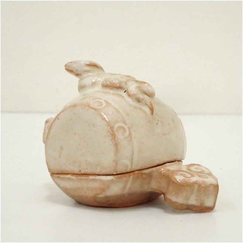 萩焼 大和萬山窯造 干支巳香合（共箱） 茶道具 茶道 香道 香道具