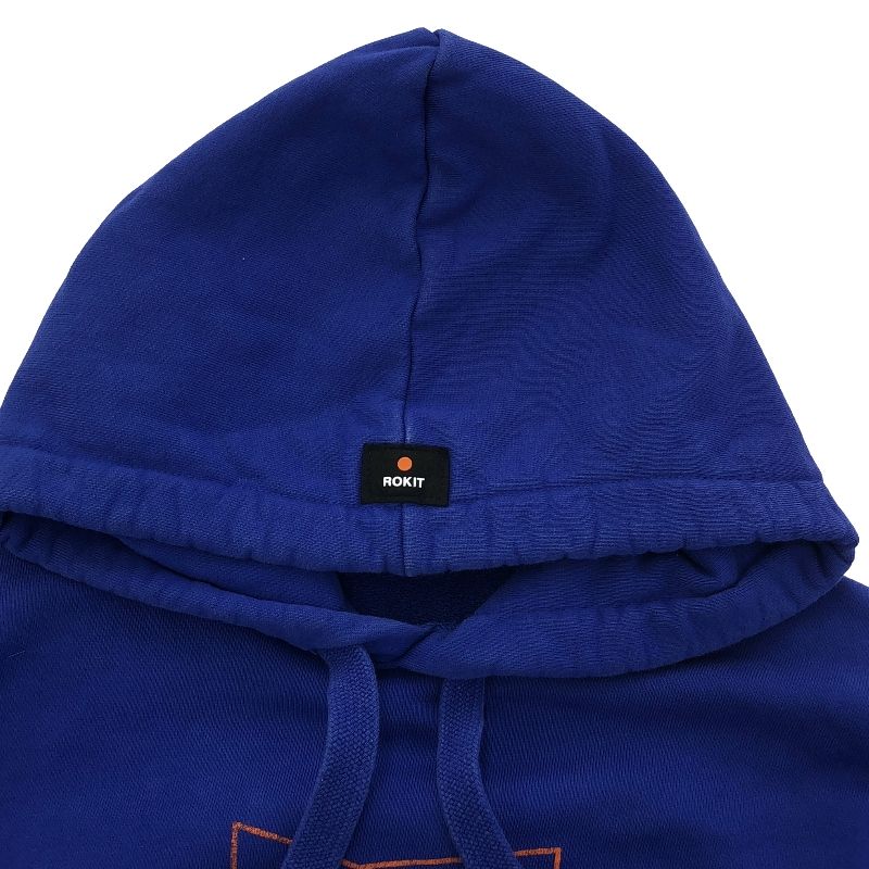 中古】ROKIT × WASTED YOUTH プルオーバーパーカー M ブルー ロキット  