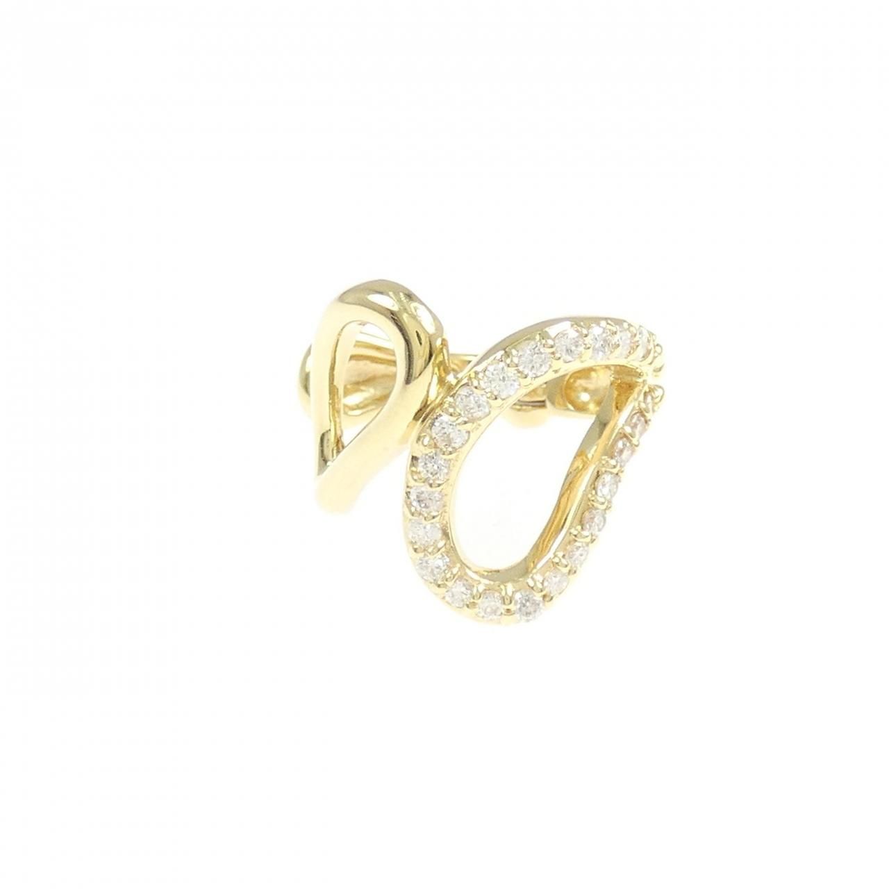 K18YG ダイヤモンド イヤーカフ 0.22CT 片耳