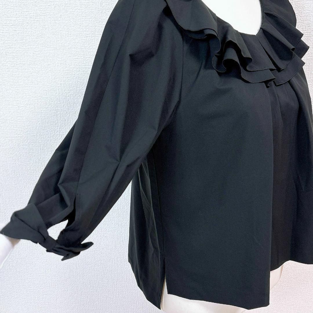 フリル七分袖ブラウス