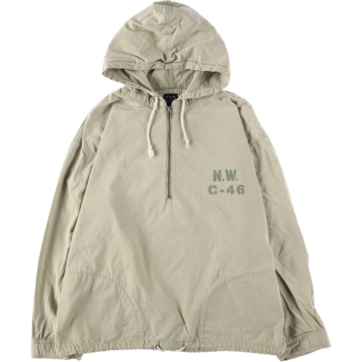 古着 90年代 ギャップ GAP オールドギャップ ハーフジップ ミリタリー 
