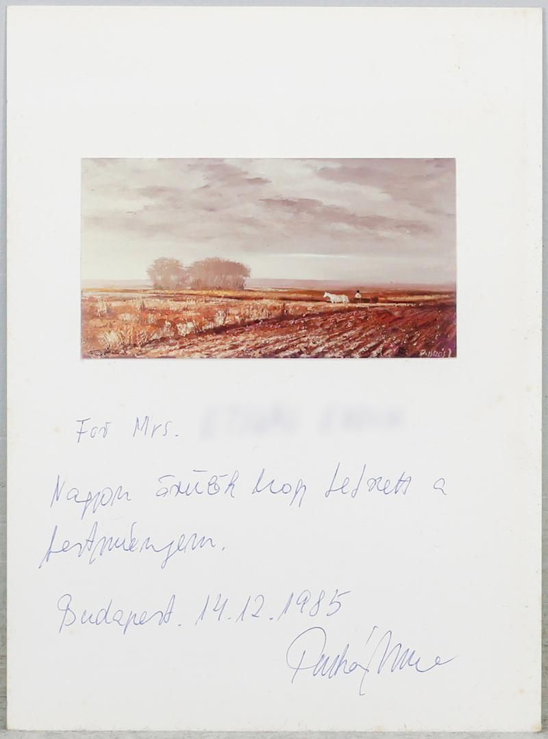 絵画　プスカーシュ　プスタ 真作】【WISH】プスカーシュ Imre Puskas「プスタ」油彩 約15号