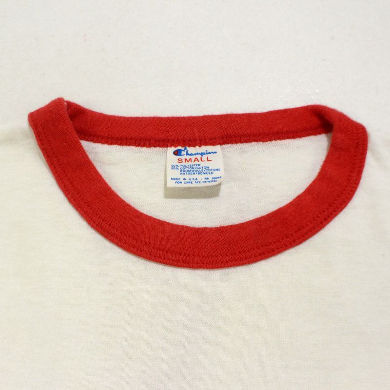 80s USA製 vintage Champion MAC TOOLS リンガーTシャツ メンズ 表記S 