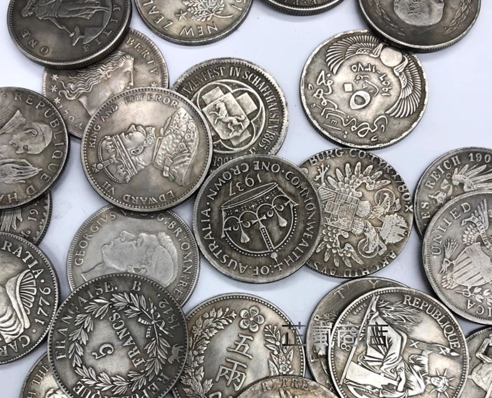 外国銀貨大全セット50枚ランダム発送 外国コイン 硬貨 外国古錢 銅貨 銀貨