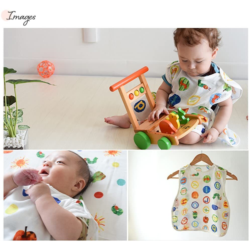  baby.e-sleep ベビーイースリープ はらぺこあおむしダブルガーゼスリーパー スリーパー パジャマ バスローブ