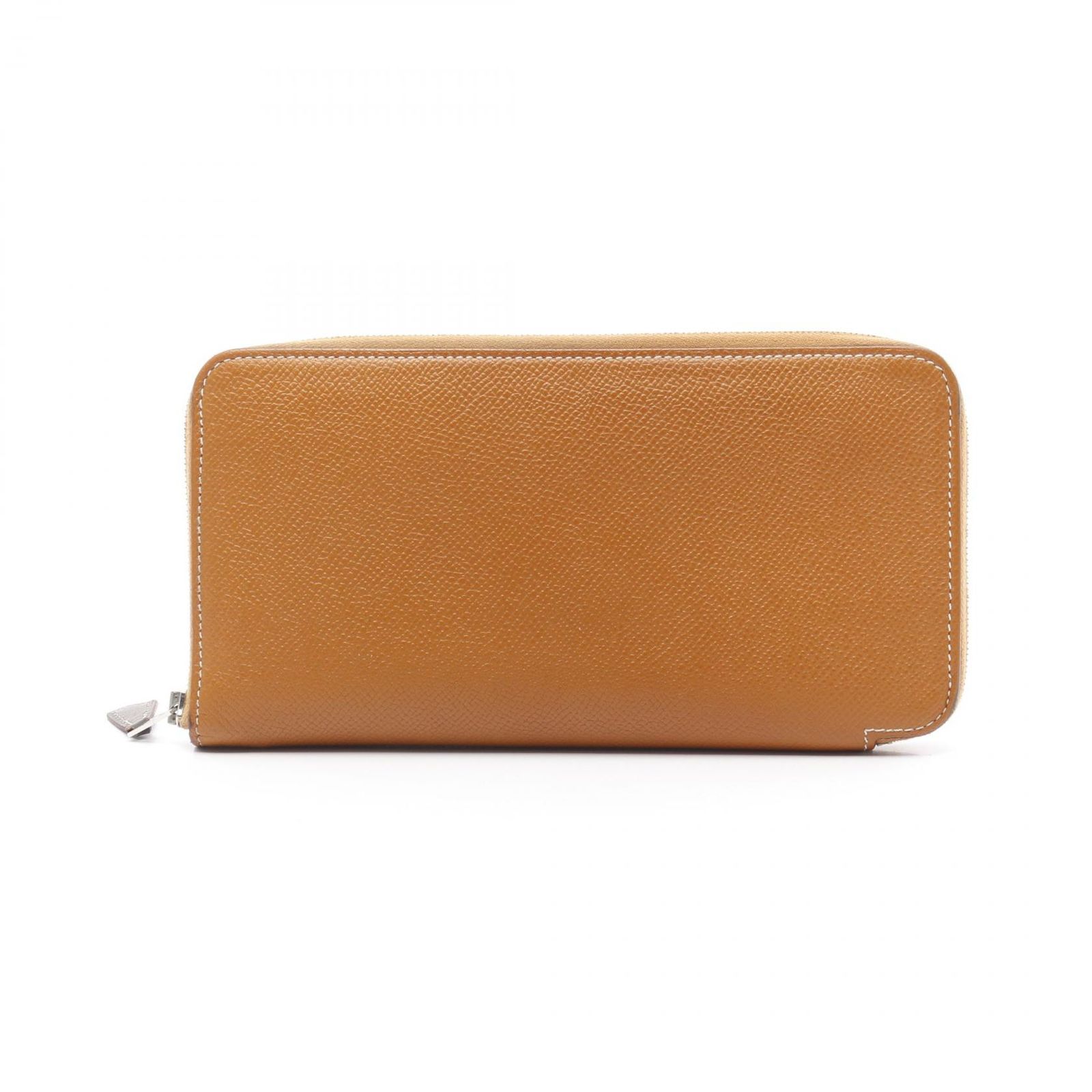 エルメス HERMES ラウンド長財布 アザップロング シルクイン ゴールド レザー アザップシルクインロング レディース Used B