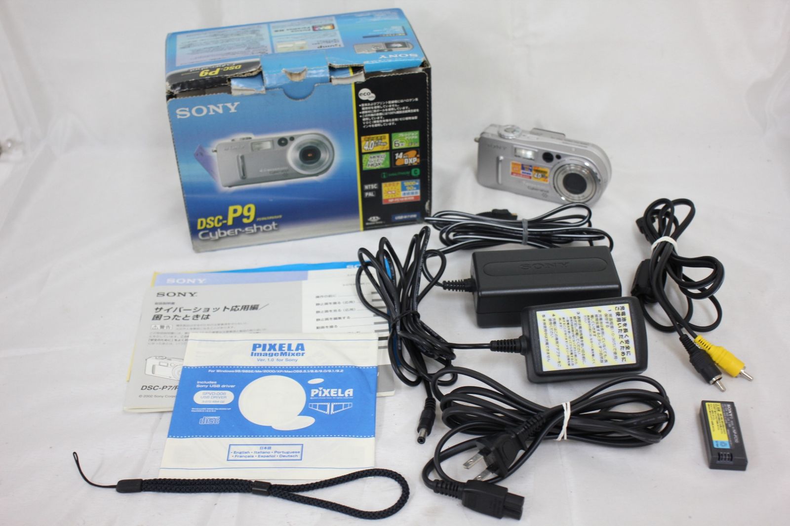 返品保証 元 き ソニー SONY Cyber-shot DSC-P9 6x バッテリー付き コンパクトデジタルカメラ e412