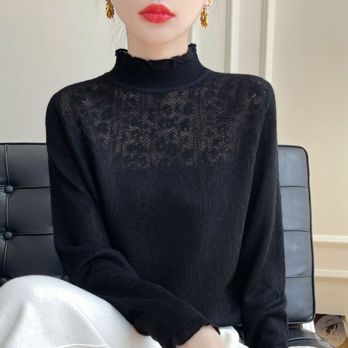 perverze ブラックニットベスト perverze クラッシュ ニット 黒