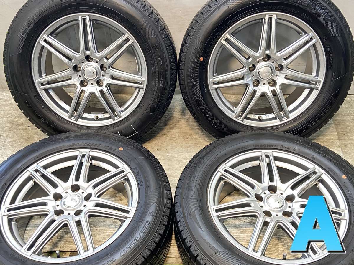 225|65R17 グッドイヤー アイスナビ SUV SIBILLA 17x7.0 38 114.3-5穴 タイヤ スタッドレスタイヤ ホイールセット 4本セット w17250331051