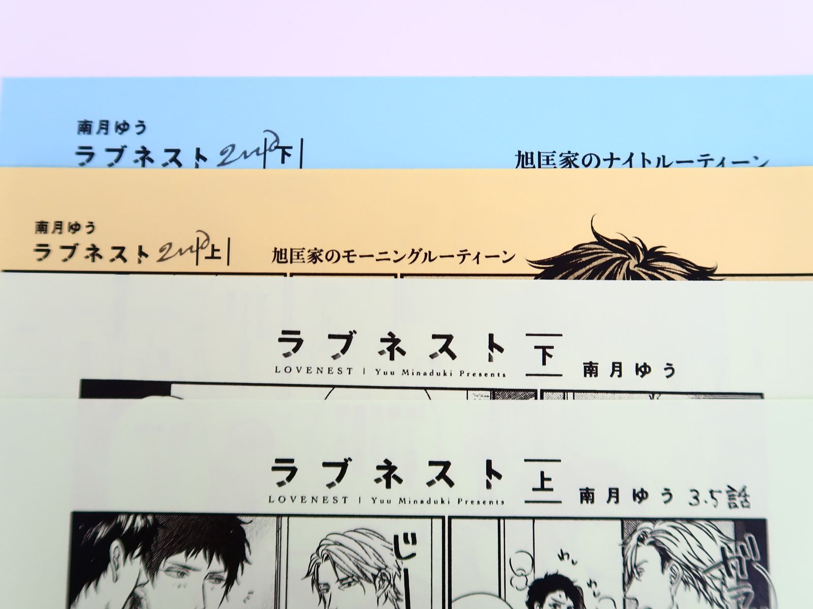 ラブネスト上下/ラブネスト 2nd 上下 南月ゆう ペーパー・クリアファイル付
