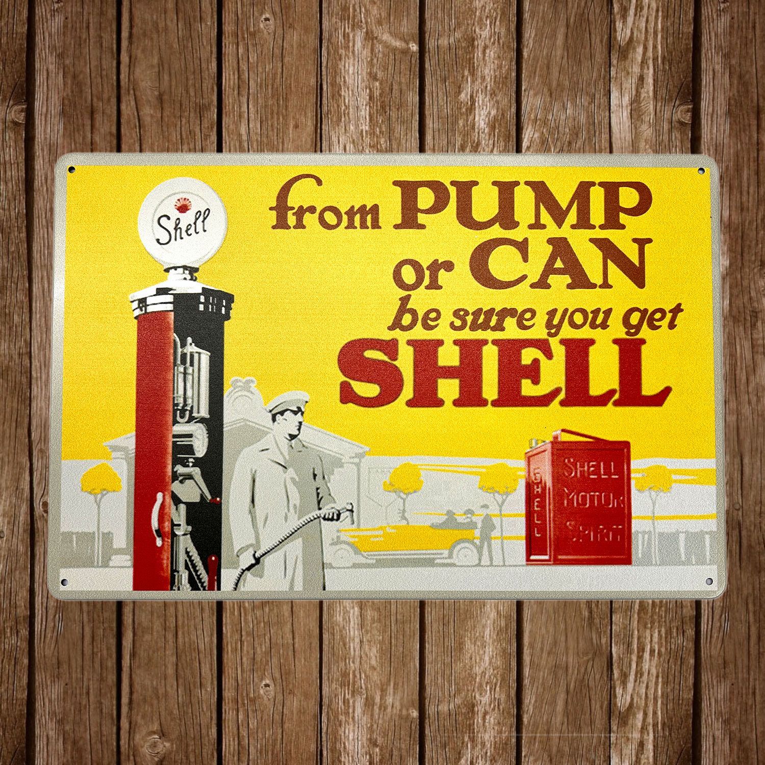 SHELL シェル オイル ガソリン モーター アメリカン雑貨 ブリキ看板 