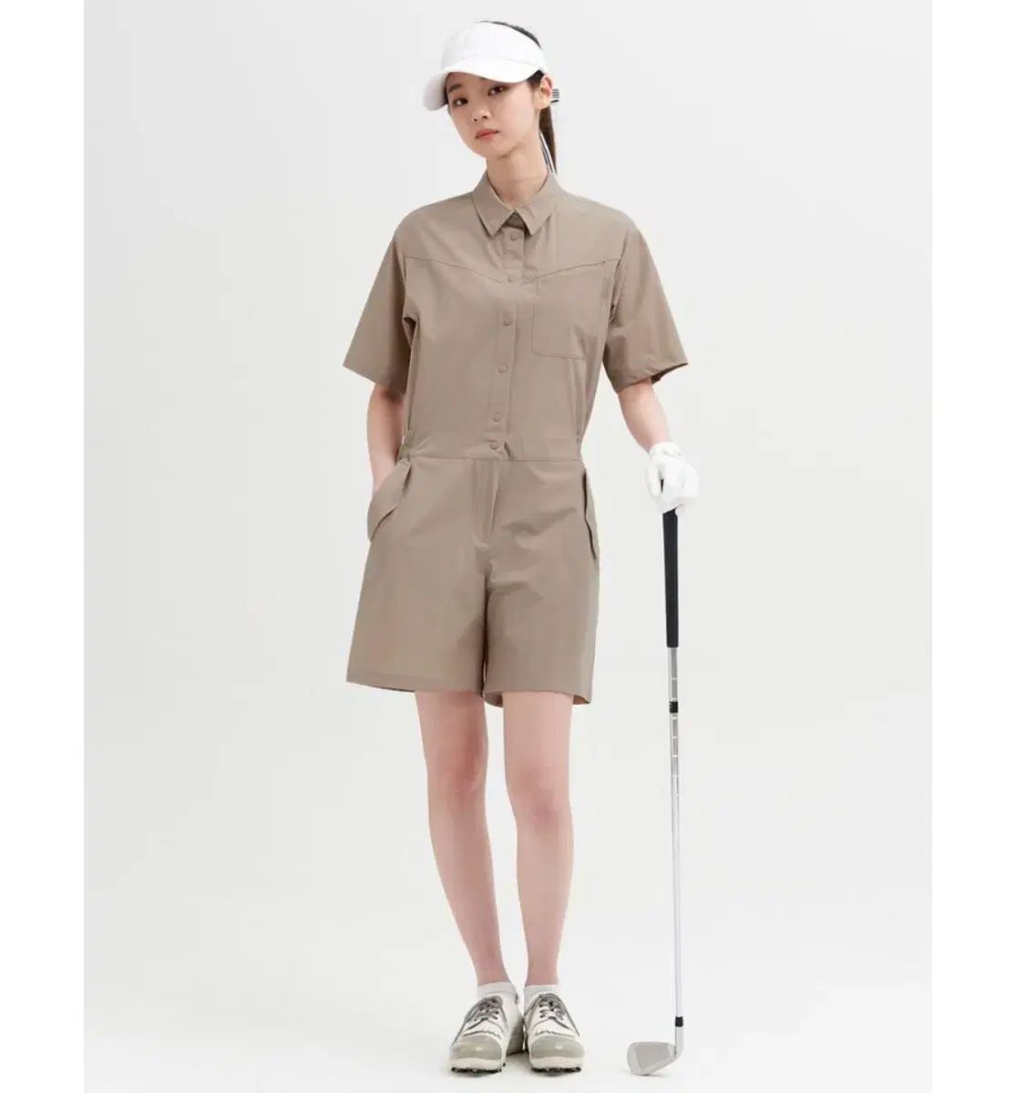 BEANPOLEGOLF ビンポールゴルフ レディース ベージュ ルージュ ジャンプ スーツ