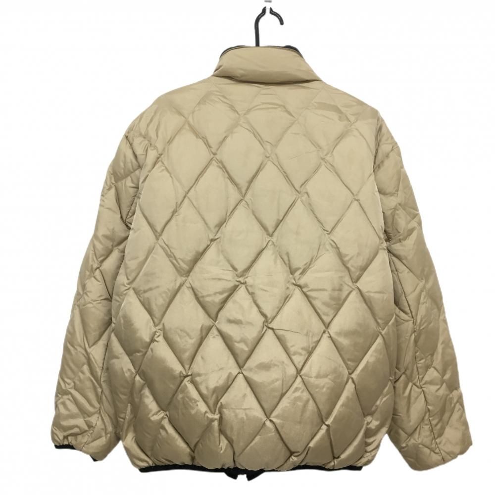 美品】アダバット リバーシブルダウンジャケット ベージュ 裏黒 キルティング ポケッタブル メンズ V(XL) ゴルフウェア adabat - メルカリ