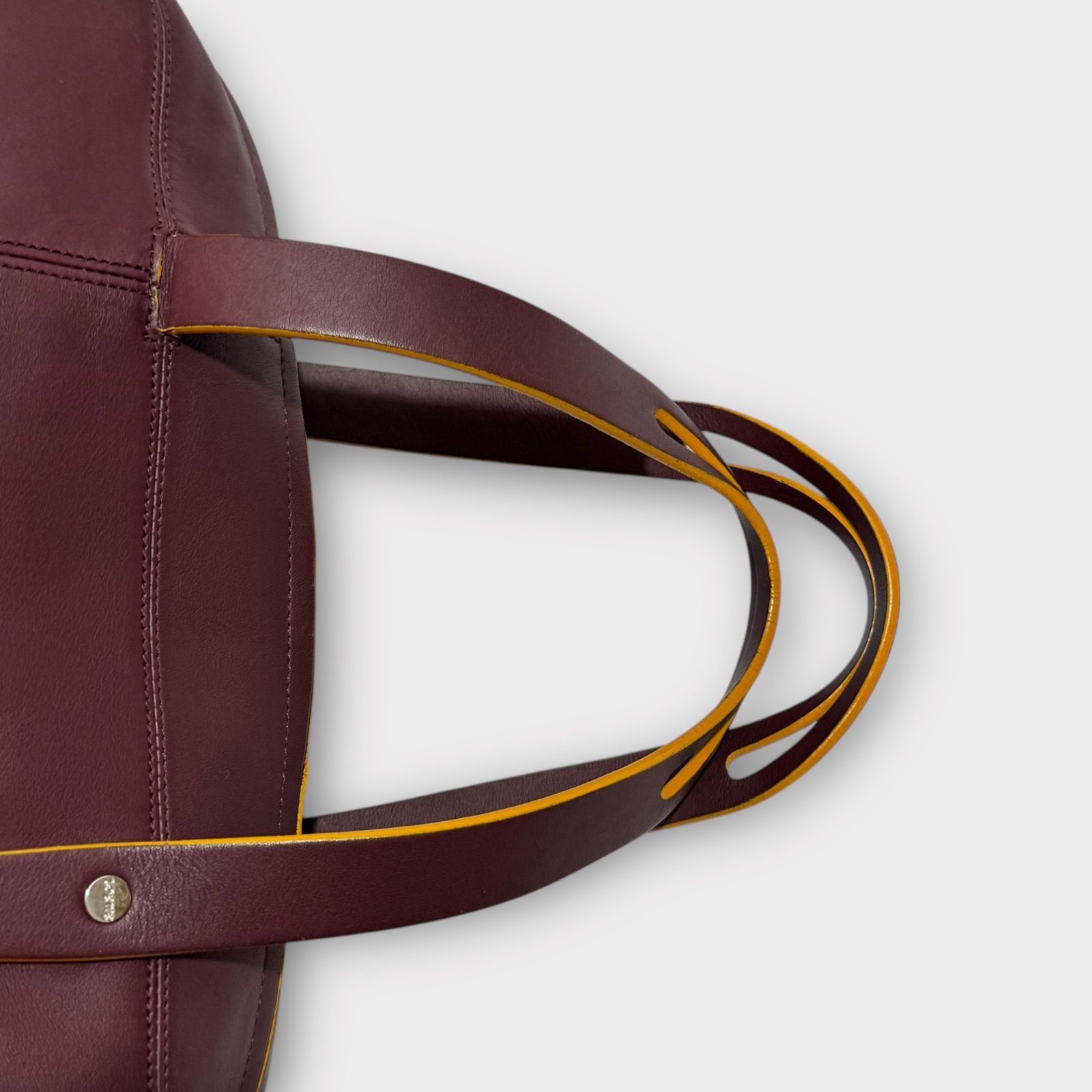 超美品！LOEWE ロエベ エルカノ レザー ハンドバッグ ボルドー系