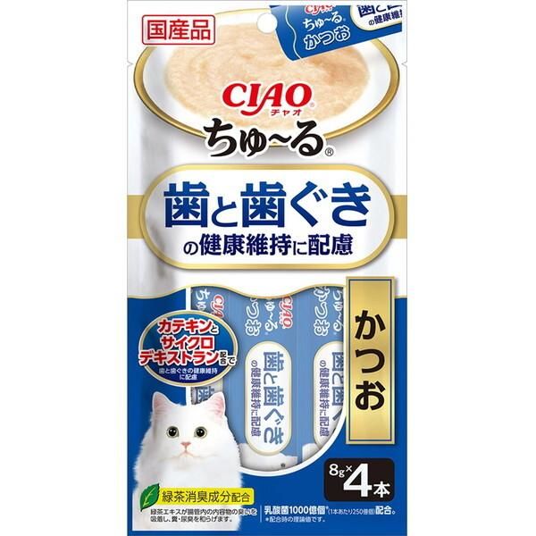 同梱不可 48個セット いなばペットフード CIAOちゅ～る歯と歯ぐきの健康維持に配慮かつお8g×4袋