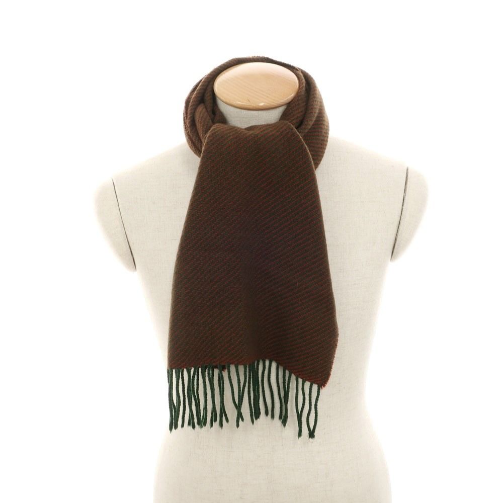 Salvatore Ferragamoマフラーカシミヤ リバーシブル シルク総柄