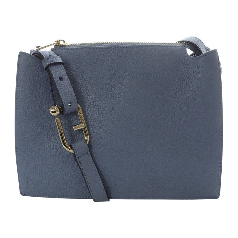 フルラ NUVOLA CROSSBODY ショルダーバッグ ロゴ レザー 水色