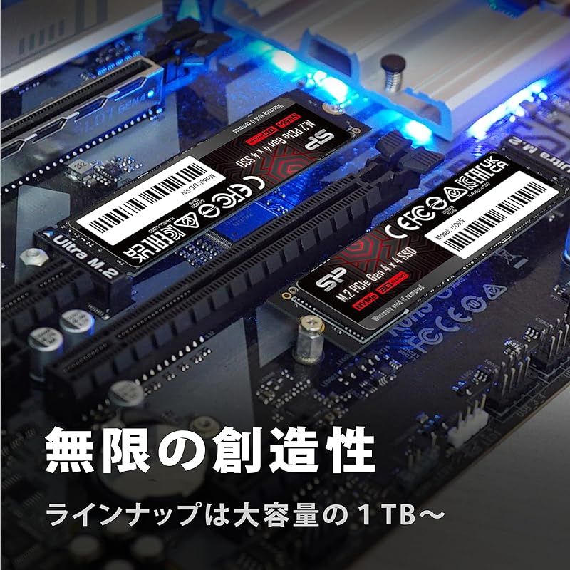シリコンパワー SSD 2TB【超高速 ゲーミングSSD】Read 5，000MB/s