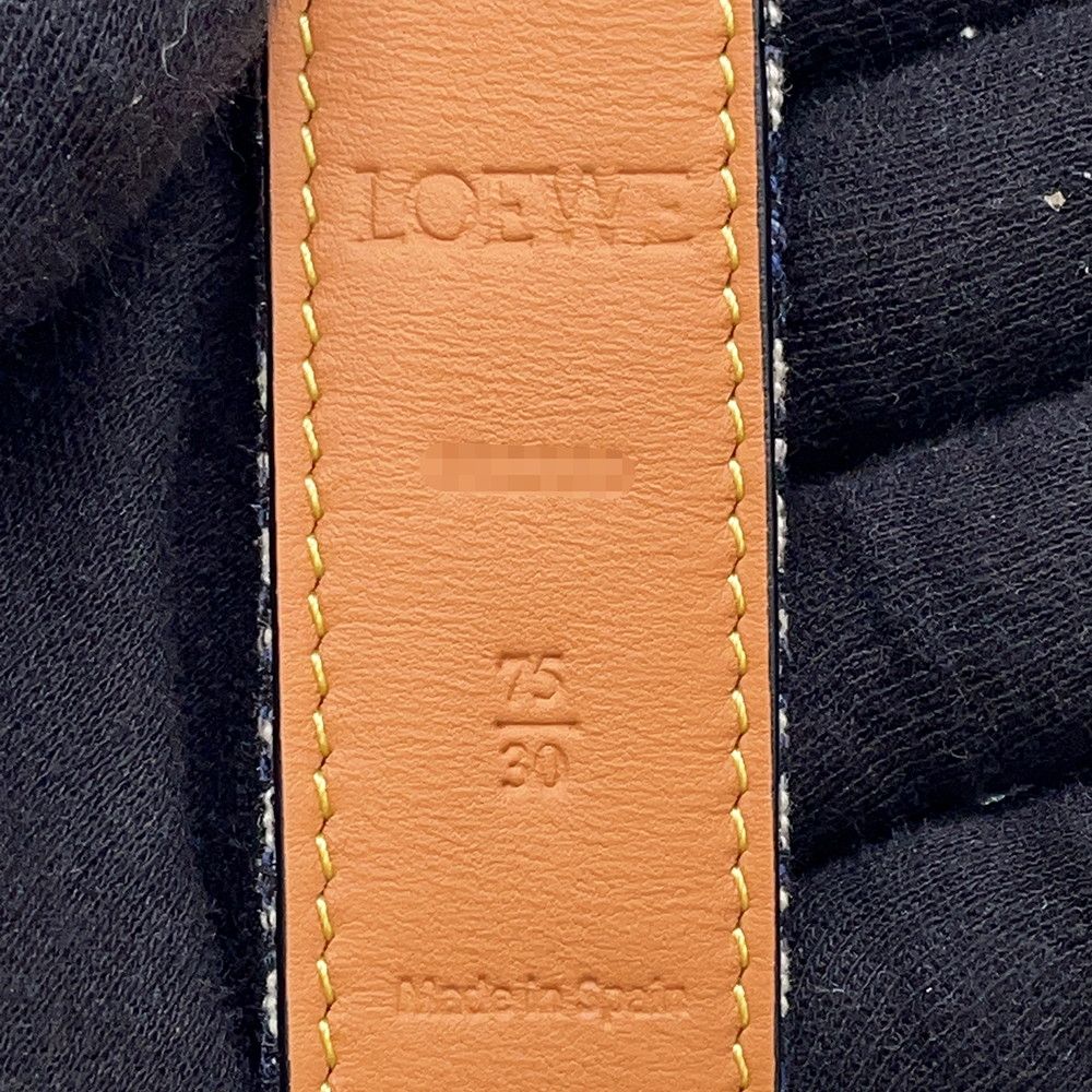 ロエベ べルト アナグラム コットン レザー サイズ75 E619Z26X01 LOEWE  