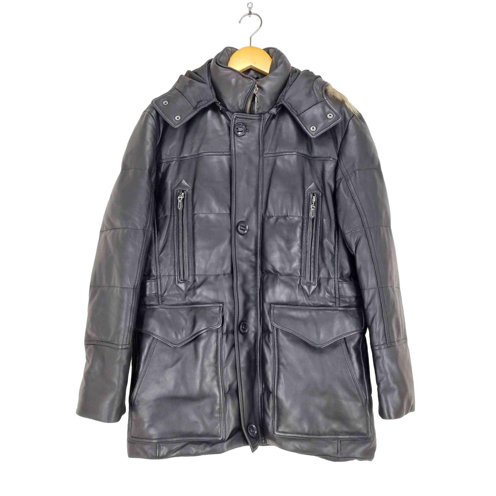 メイルアンドコー MALE ＆ Co. 羊革 レザーファージャケット メンズ LL 