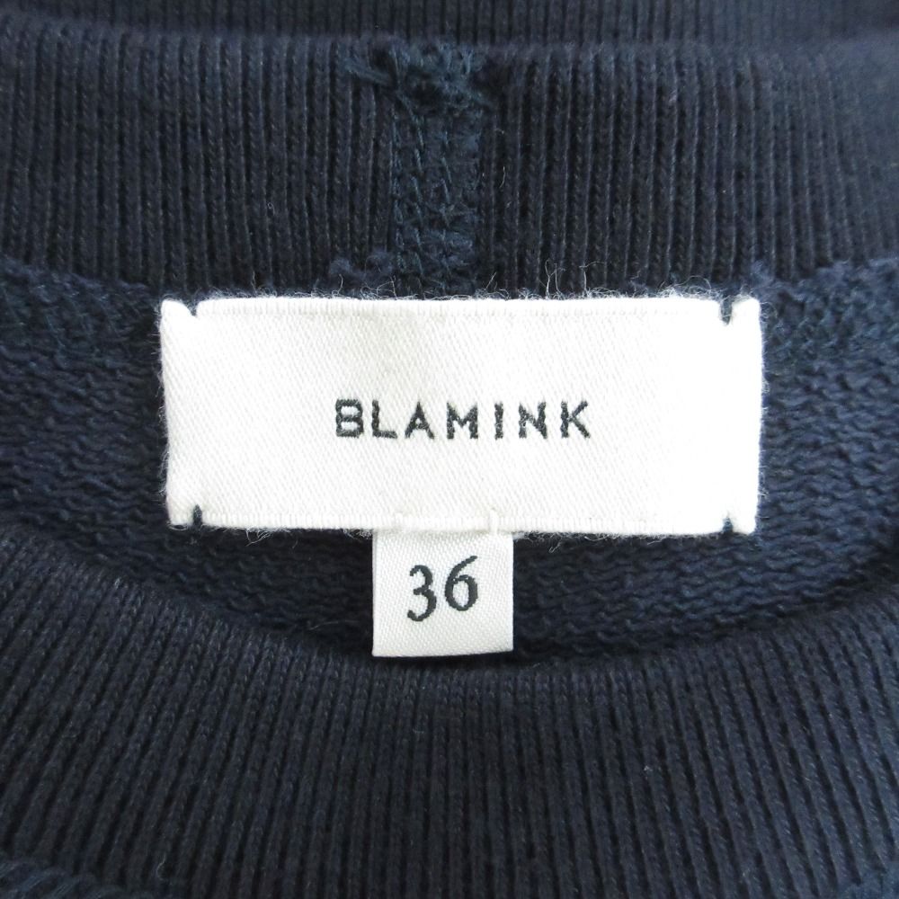 美品 25SS BLAMINK ブラミンク BLMK コットン スウェット クルーネック ノースリーブ カットソー 7917-222-0061 36 ホワイト レディース 古着 中古 BLAMINK - 美品 25SS BLAMINK ブラミンク BLMK スウェット