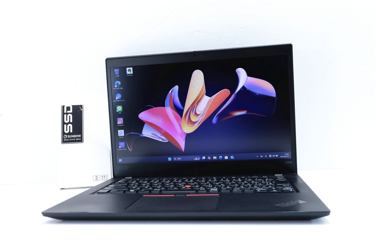 直ぐ利用 13.3型 Lenovo ThinkPad X395 DDR4 8GB Ryzen 5 3500U 8世代 i7相当 SSD256GB WIFI Office Bluetoothノートパソコン Windows11