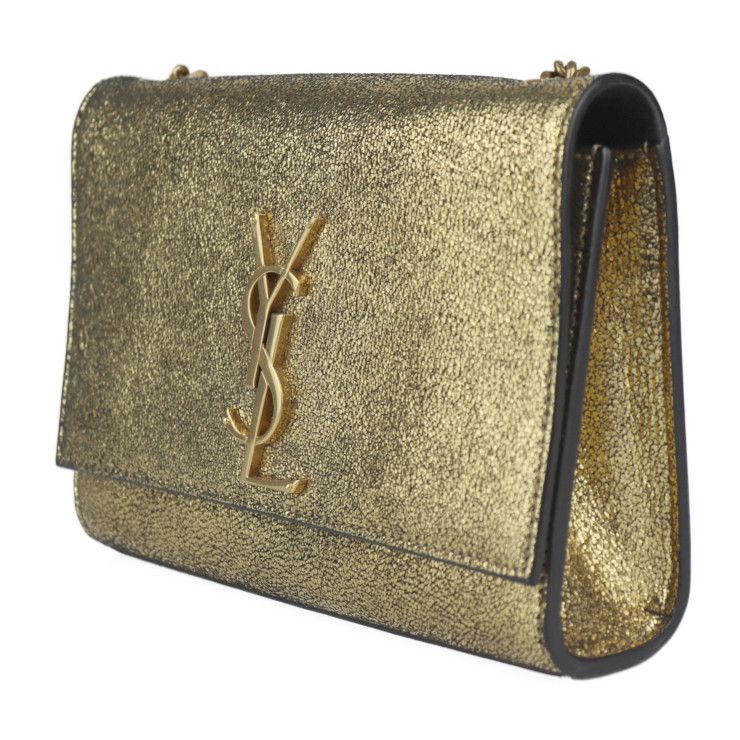 SAINT LAURENT サンローラン  ケイト スモール・チェーンショルダー ショルダーバッグ 469390 レザー   ゴールド ブラック  YSL ロゴ 【本物保証】 SAINT LAURENT サンローラン ショルダーバッグ KATE S ケイト スモール