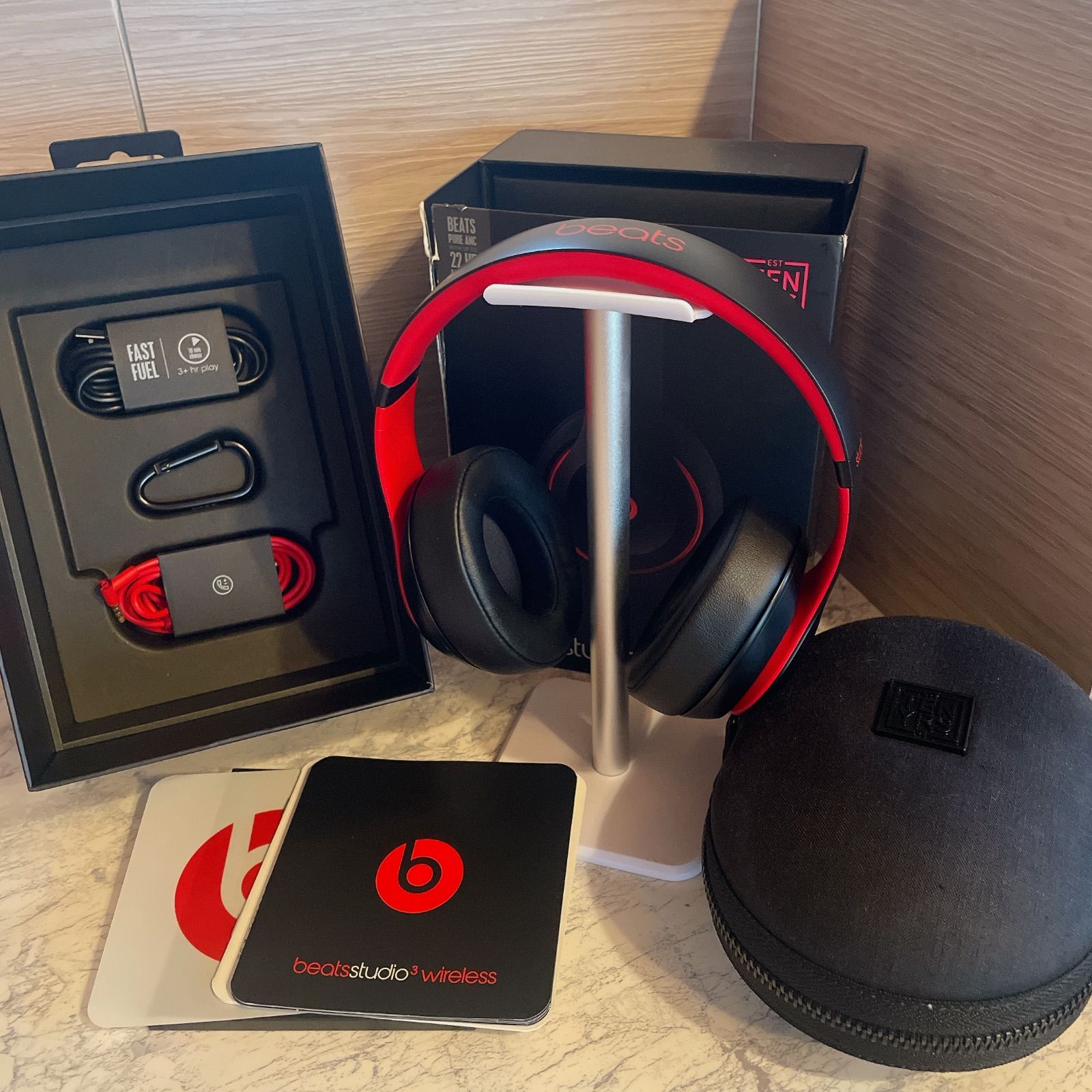 良品⭐︎ BEATS STUDIO3 WIRELESS ブラックレッド ワイヤレス