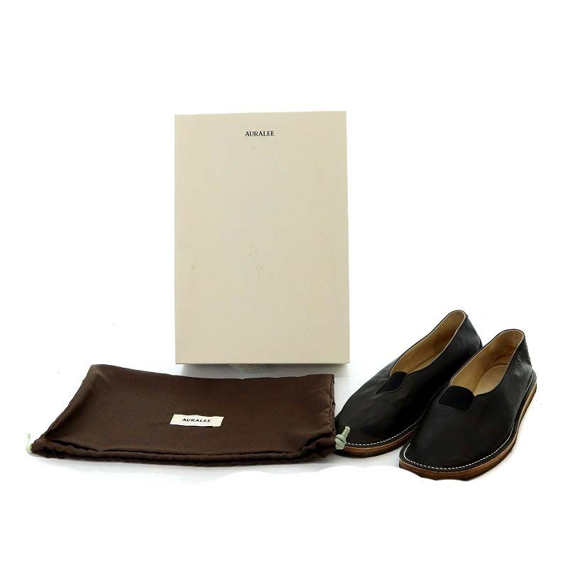 オーラリー AURALEE LEATHER SLIP-ON MADE BY FOOT THE COACHER 