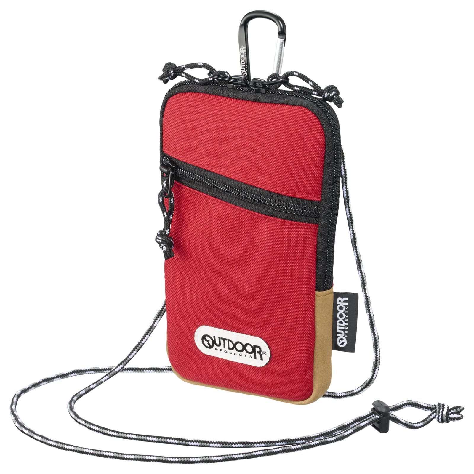 【新着商品】PRODUCTS(アウトドアプロダクツ) スマートフォンポーチ05 iPhone OUTDOOR 14 Pro Max対応 ハクバ レッド 大型 限定】 スマホポーチ ショルダーポーチ ショルダーベルト・カラビナ・ベルト