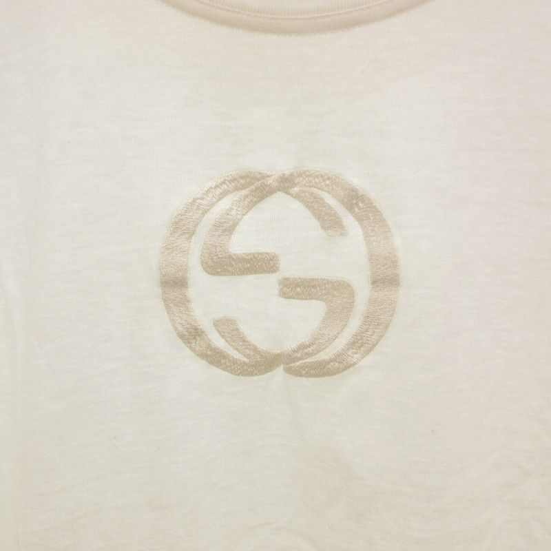 グッチ GUCCI Tシャツ カットソー GG刺繍 インターロッキング