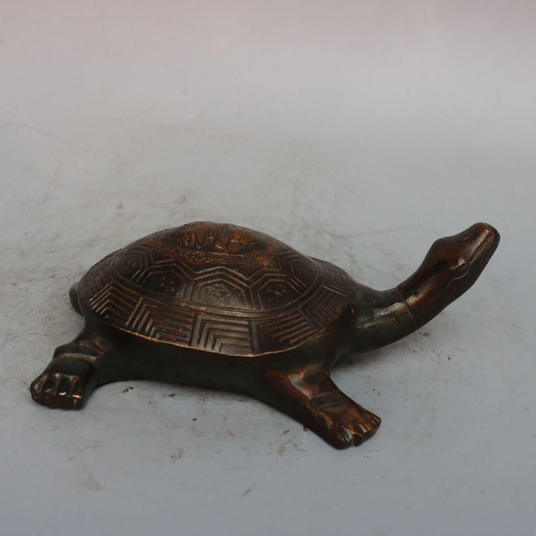 銅製 亀 福寿亀 リビング 玄関 机オフィス 茶室 開運風水 装飾品 工芸
