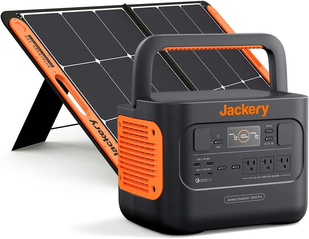 Jackery ポータブル電源 大容量 278400mAh/1002Wh SolarSaga 100 ソーラーパネル セット 100W 太陽光パネル  1.8時間でフル充電 節電 停電対策 キャンプ 車中泊 アウトドア 防災グッズ 非常用 ポータブルバッテリー - メルカリ