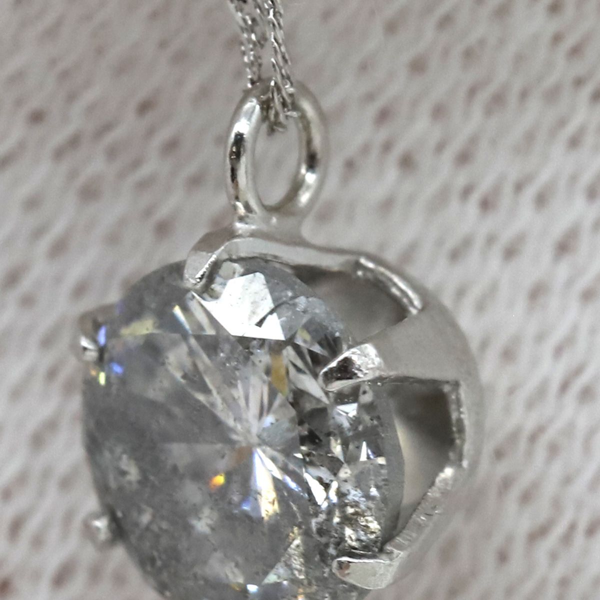 pt850 パールペンダントトップ　ダイヤ0.03ct ダイヤモンドネックレス( Pt850 / 0.3ct up)【K.Will】