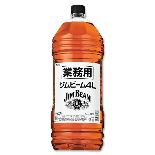 Jim Beam バーボンウイスキー 4L ×4 Jim Beam バーボンウイスキー 4リットル 4本 【公式通販】