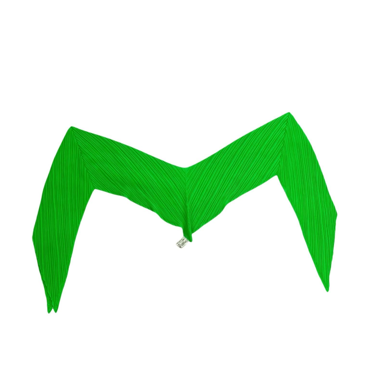 199990 PLEATS PLEASE プリーツプリーズ ストール マフラー 変形 グリーン ポリエステル レディース