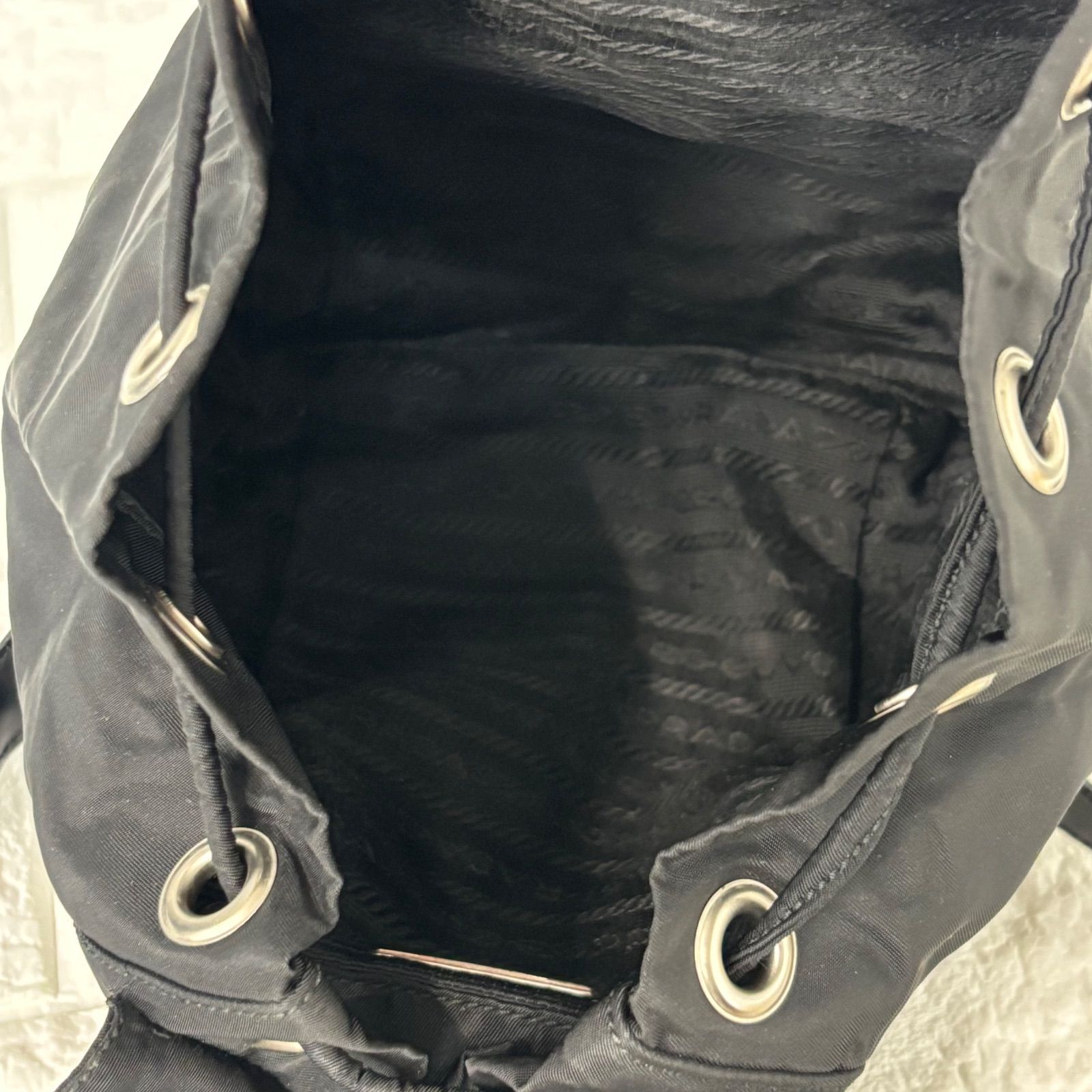 PRADA プラダ ミニリュック 三角ロゴ テスートナイロン ブラック プラダ ミニリュック ナイロン ポコノ テスート 三角ロゴ Nero