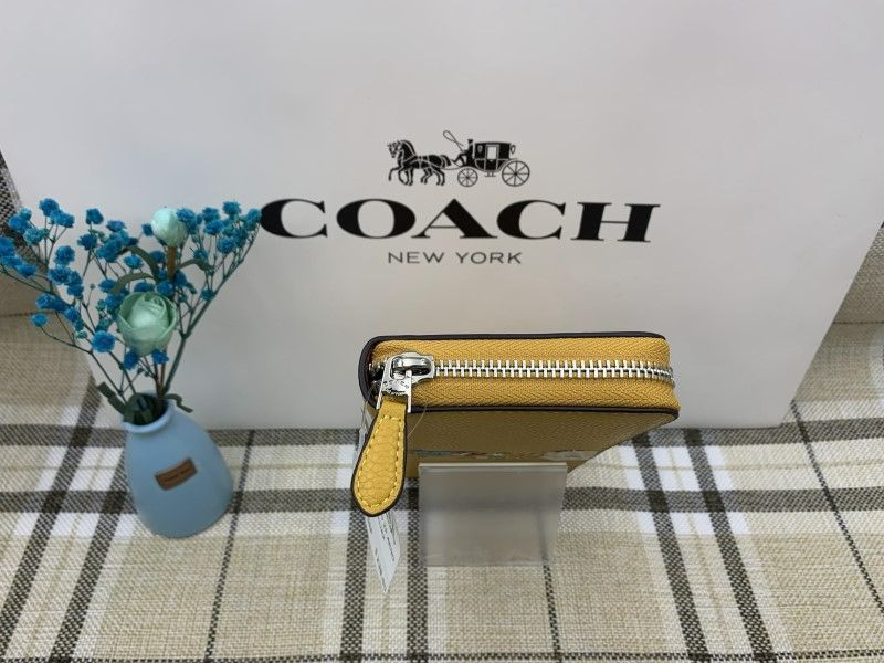 COACH コーチ 財布 長財布 コーチ×ディズニーコラボ イエロー 