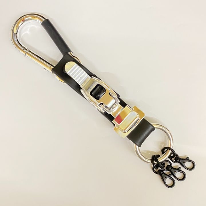 東店81-1389-2506 店舗併売 INNERRAUM インナーラム Silver - Black H01 Hook Keychain In Silver|black