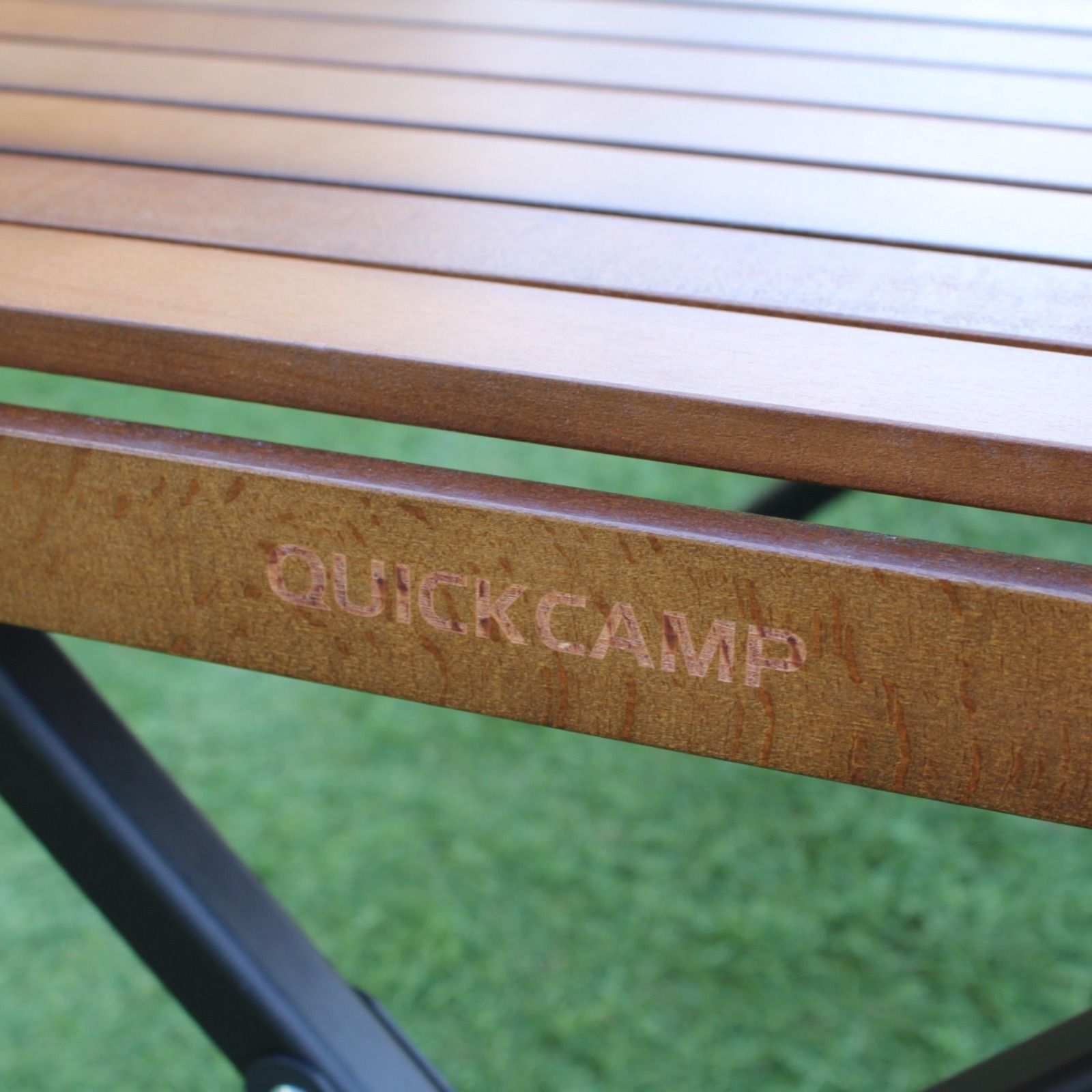 クイックキャンプ X脚 スリムウッドロールローテーブル 120×50cm qc