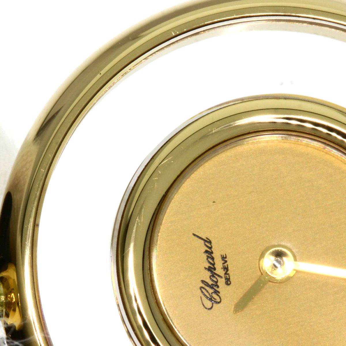 CHOPARD ショパール ブレスレットウオッチ K18YG ダイヤ ショパール