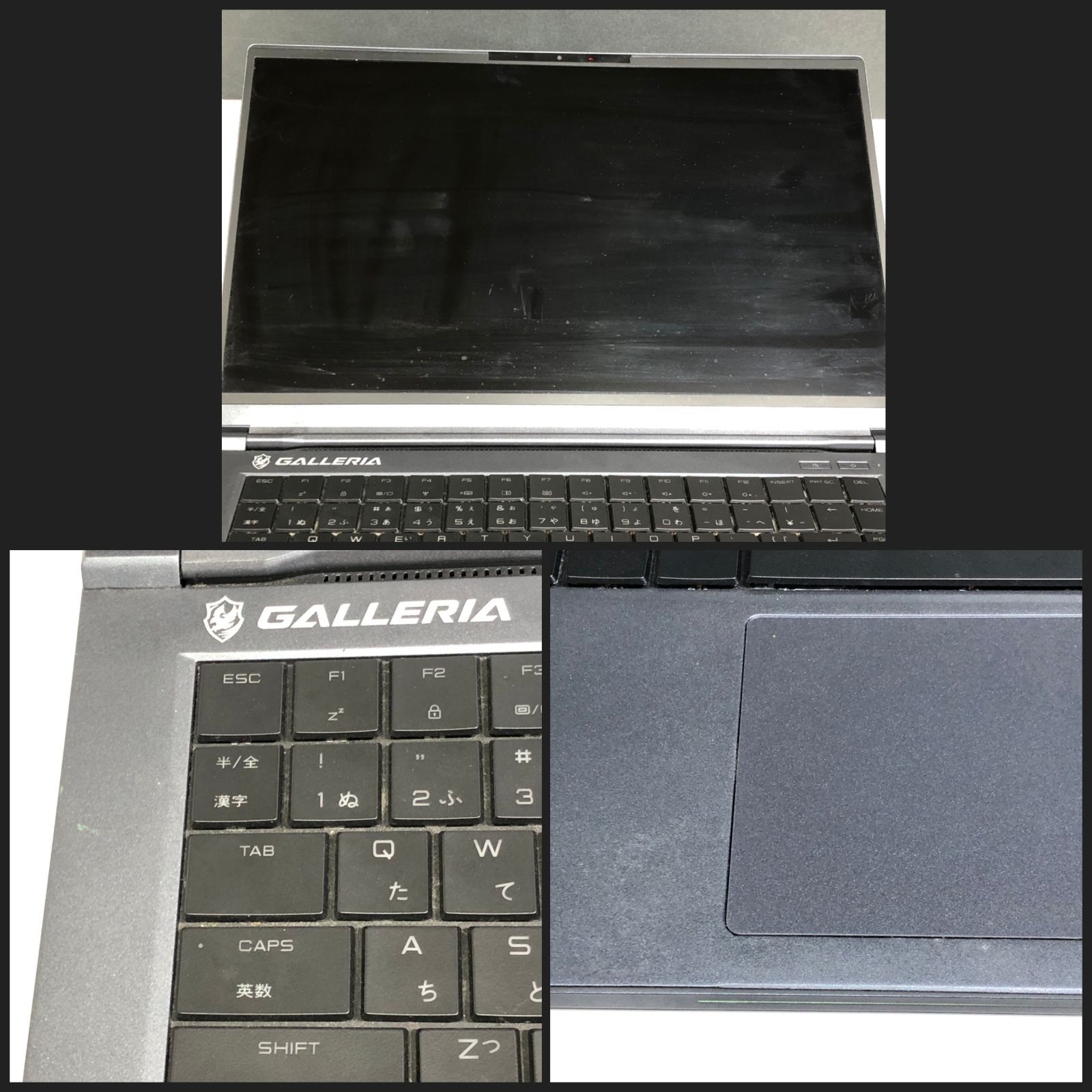 ジャンク GALLERIA ガレリアGCR1660TGF ゲーミングノートPC