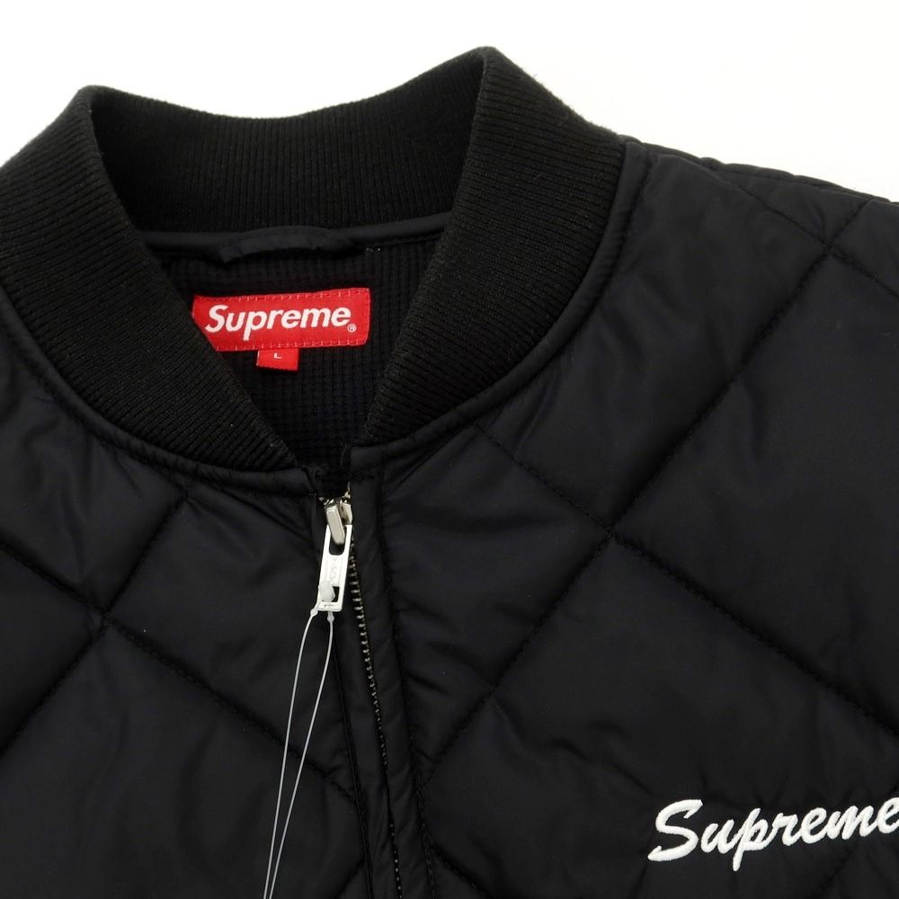 SUPREME シュプリーム スパイダーキルトジャケット ブラック Lサイズ