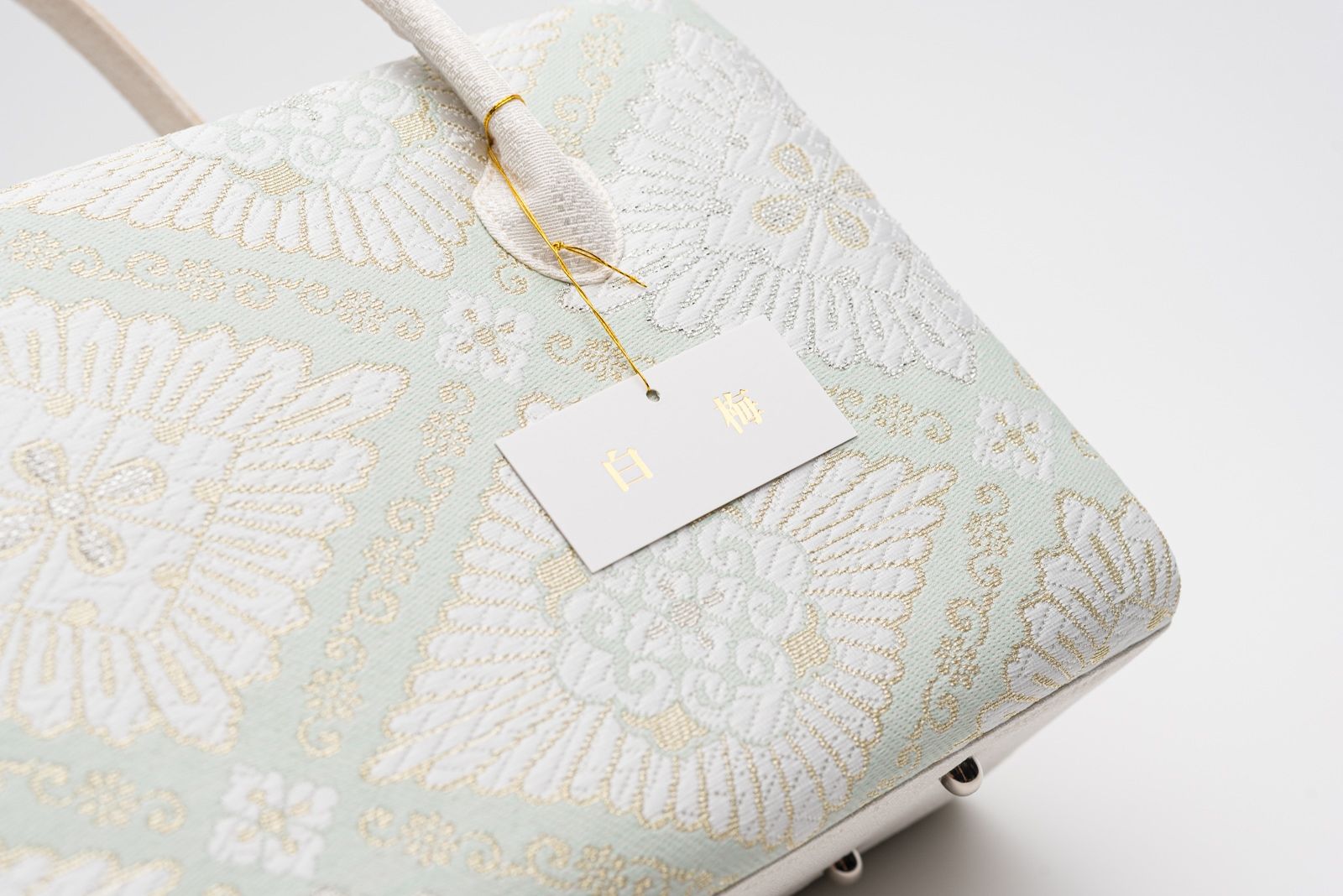 利休バッグ 白梅 ミントグリーン 菱華紋 - メルカリ