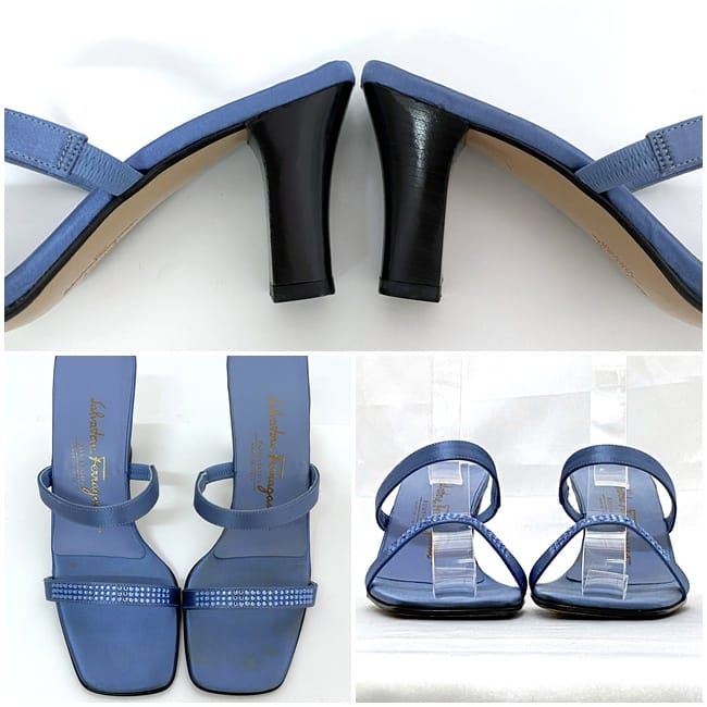 サルヴァトーレ フェラガモ ミュール サンダル ライトブルー RAVI