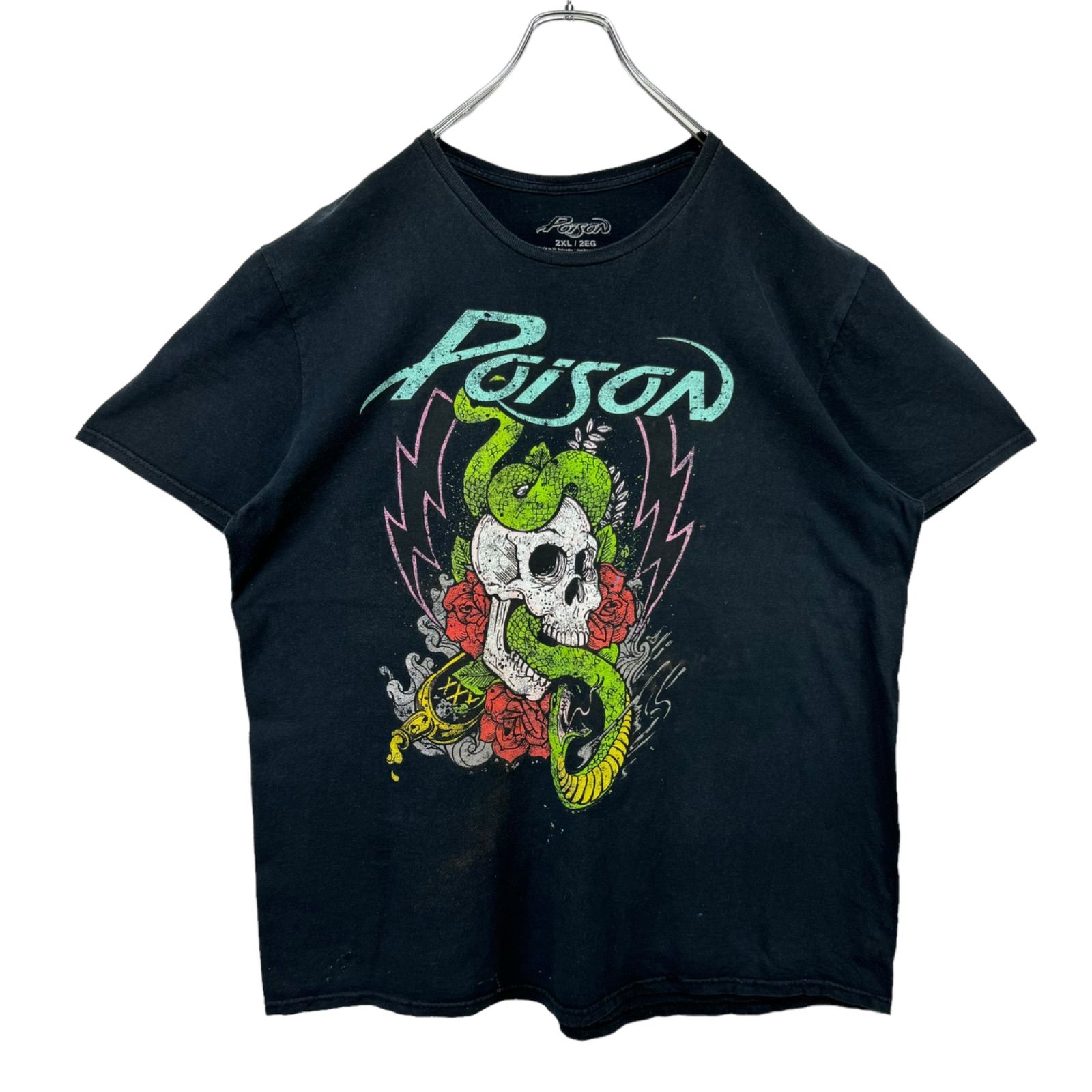90年代 ロック tシャツ tee バンt ポイズン poison ヴィンテージ 1990 ポイズン コンサート Tシャツ 色あせた