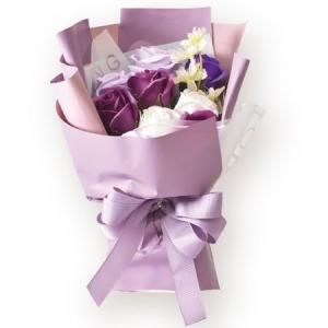 3営業日で発送 ソープフラワー プチ レーヌ 6 ブーケ 9個アソート GR OR PK PU RD YE S-139PU 入数 9