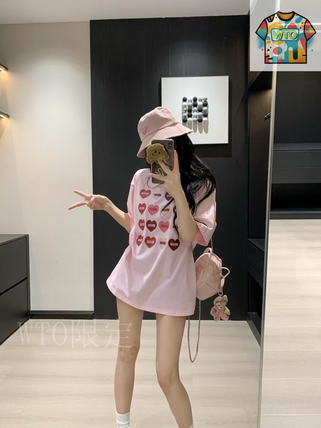 美品 miu ハート柄 半袖シャツ 今日特価】Miu Miu Heart Loose Printed T-shirt ハートローズ